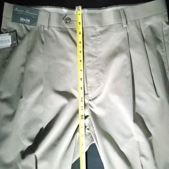 Daniel Cremieux Pleated Dress Pants Mens 36x34 Khaki Signature New NWT Classic - Picture 4 of 12